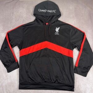 Liverpool FC Hoodie Official LFC Product Polyester Chevron XL Black Red Soccer